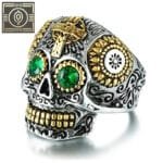 Bague Chevalière Crâne Mexicain - Look Sublime En Acier Inoxydable - 54.4 Mm