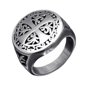bague chevaliere croix croise acier inoxydable 59 50 mm roas250 742 1