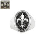 Bague Chevalière De Design épuré Au Lys Femme - 54.4mm