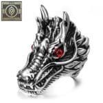 Bague Chevalière Dragon En Acier Inoxydable Un Bijou Original - 56.9 Mm