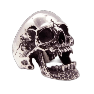 bague chevaliere en acier inoxidable couleur metal skull ring vampire pour homme 483 1