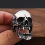 Bague Chevalière En Acier Inoxidable Couleur Métal - Skull-ring Vampire Pour Homme