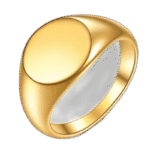 bague chevaliere en acier inoxydable personnalisable 49 mm or jaune roas200 762 2