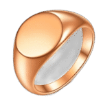 bague chevaliere en acier inoxydable personnalisable 49 mm or rose roas200 383 2