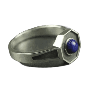 bague chevaliere en argent avec pierre semi precieuse de lapis lazuli 51 9 mm roas300 498 1