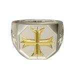 bague chevaliere en argent massif rhodie force des templiers roas500 104 1