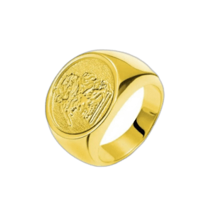 Bague Chevalière En Argent Rhodié De Luxe Pour Homme-femme 1 Bague Chevalière En Argent Rhodié De Luxe Pour Homme-femme - 49.3 Mm / Argent Doré