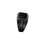 bague chevaliere en argent sterling 925 avec pierre carree dagate noire roas300 293 1