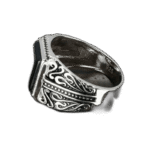 bague chevaliere en argent sterling 925 avec pierre carree dagate noire roas300 882 1