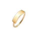 bague chevaliere femme en acier inoxydable 52 mm style rectangulaire or roas200 976 2