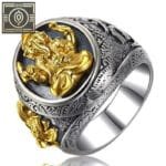 Bague Chevalière Ganesh: élégance Et Style Distinctif - 57 Mm