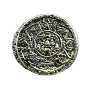 Bague Chevalière Gravures Calendrier Maya - 56.3 Mm