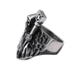bague chevaliere homme acier inoxydable avec faucheuse tete de mort roas300 843 1