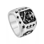 bague chevaliere homme acier inoxydable incarnez la puissance du guerrier 55 3 mm 301 1