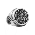 Bague Chevalière Homme Arbre: Acier Inoxydable
