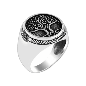 Bague Chevalière Homme Argent Arbre: Le Symbole De La Paix 2 Bague Chevalière Homme Argent Arbre: Le Symbole De La Paix - 69.7 Mm
