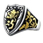 Bague Chevalière Homme Blason Lion: La Puissance Au Poignet