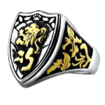 Bague Chevalière Homme Blason Lion: La Puissance Au Poignet