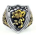 Bague Chevalière Homme Blason Lion: La Puissance Au Poignet