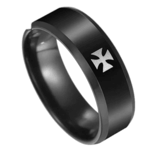 Bague Chevalière Homme Croix Pattée Puissance Guerrière Templiers - 50.24 Mm