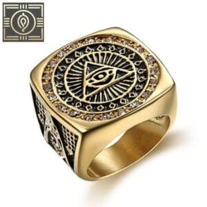 Bague Chevalière Homme En Acier Inoxydable Avec Face Carrée - 56.9 Mm