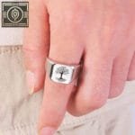 Bague Chevalière Homme En Argent Massif Personnalisable - 57mm