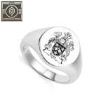 Bague Chevalière Homme En Argent Personnalisable - 51.9 Mm / Style 2 - Ronde / Argent