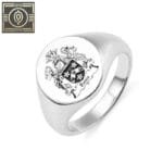 Bague Chevalière Homme En Argent Personnalisable - 51.9 Mm / Style 3 - Ovale / Argent