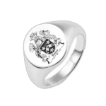 Bague Chevalière Homme En Argent Personnalisable - 51.9 Mm / Style 3 - Ovale / Argent