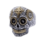 bague chevaliere homme en argent rhodie inspiration mort mexicaine 72 8 mm roas400 427 1