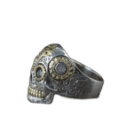bague chevaliere homme en argent rhodie inspiration mort mexicaine roas400 702 1