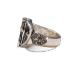 bague chevaliere homme epee bijou unique en alliage de zinc argent redimensionnable 532 1