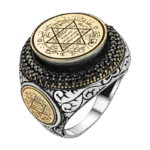 bague chevaliere homme luxueuse face ronde couleur or excitante 54 51 mm roas400 810 1
