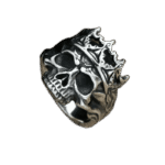 bague chevaliere homme tete de mort argente bijou gothique en acier inoxydable roas250 124 1