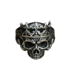 bague chevaliere homme tete de mort argente bijou gothique en acier inoxydable roas250 315 1