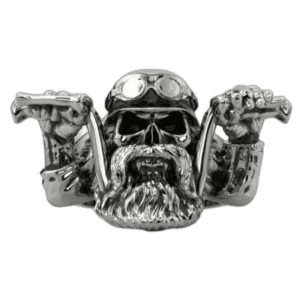Bague Chevalière Homme Tête De Mort Biker 3 Bague Chevalière Homme Tête De Mort Biker - 56.8 Mm