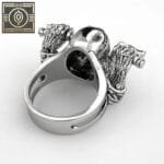 Bague Chevalière Homme Tête De Mort Biker - 64.7 Mm