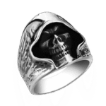 bague chevaliere homme tete de mort faucheuse en acier inoxydable 55 3 mm roas200 838 1
