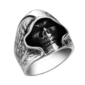 Bague Chevalière Homme Tête De Mort Faucheuse En Acier Inoxydable 1 Bague Chevalière Homme Tête De Mort Faucheuse En Acier Inoxydable - 55.3 Mm