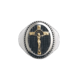 bague chevaliere jesus en acier inoxydable 51 4 mm roas300 705 1