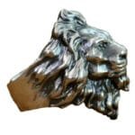 Bague Chevalière Lion Argent Massif