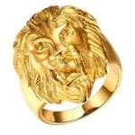 Bague Chevalière Lion Gitan En Acier Inoxydable