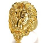 Bague Chevalière Lion Gitan En Acier Inoxydable