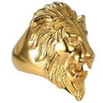 Bague Chevalière Lion Gitan En Acier Inoxydable