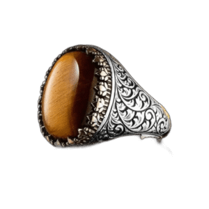 bague chevaliere luxe pierre ovale oeil de tigre 55 mm roas400 926 1