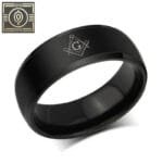 Bague Chevalière Magnifique En Acier Inoxydable - 51.8 Mm / Noir