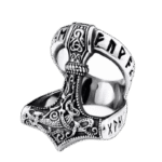 bague chevaliere marteau de thor en acier inoxydable modele 1 54 4 mm roas250 926 1