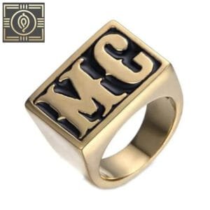 Bague Chevalière Mc En Acier Inoxydable: Style Unique Et Distinctif - 54.4 Mm