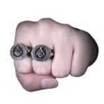 bague chevaliere metal argente avec gravures francs macons roas250 829 1