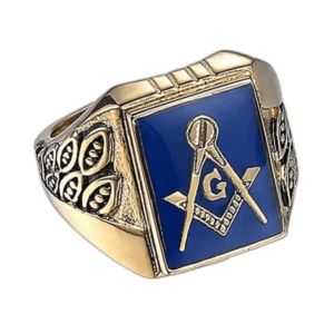 Bague Chevalière Métal Doré: Symbole Franc-maçon 2 Bague Chevalière Métal Doré: Symbole Franc-maçon - 57 Mm